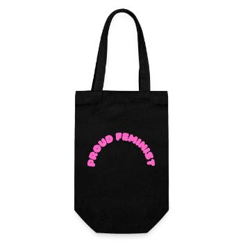 Proud Feminist - Gift Bag for Bottles - black - Front