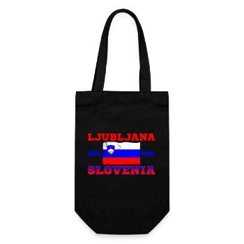 Slowenien Urlaub Slovenija Flagge Balkanland - Geschenkbeutel für Flaschen - Schwarz - Vorne
