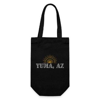 Sonnenuntergang Yuma Arizona Erlebnis - Geschenkbeutel für Flaschen - Schwarz - Vorne