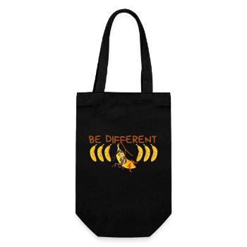 BE DIFFERENT Banana - Gift Bag for Bottles - black - Front