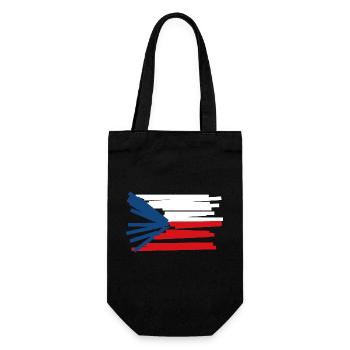 Czech Republic Flag - Modern Art - Gift Bag for Bottles - black - Front