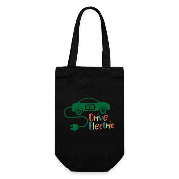 Drive Electric EV Driver Charge Car - Gift Bag for Bottles - black - Front