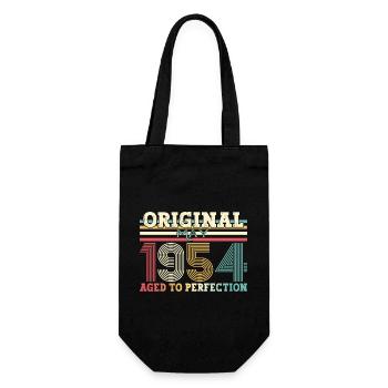 Original May 1954 Vintage 1954 Birthday 1954 - Gift Bag for Bottles - black - Front