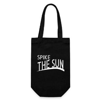 beach volleyball tournaments sayings - Geschenkbeutel für Flaschen - Schwarz - Vorne
