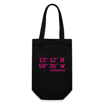 Barbados Coordinates - Koordinaten - West Indies - Gift Bag for Bottles - black - Front