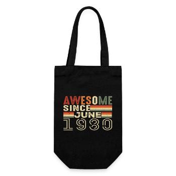 Juni 1980 Original 1980 Jubiläum 1980 Juni 1980 - Geschenkbeutel für Flaschen - Schwarz - Vorne