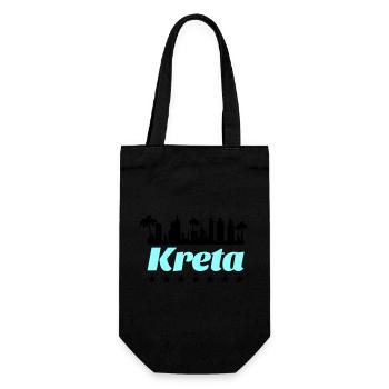kreta - Geschenkbeutel für Flaschen - Schwarz - Vorne