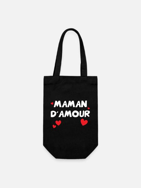 Maman d'Amour - Fête des Mères - Sac à bouteille - noir