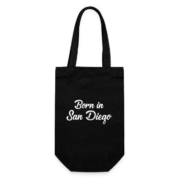 Born in San Diego - California - USA - America - Geschenkbeutel für Flaschen - Schwarz - Vorne
