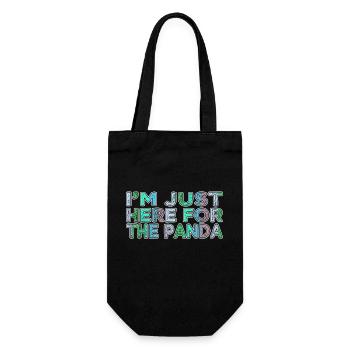 bday gift cool quote panda symbolism panda cubs - Geschenkbeutel für Flaschen - Schwarz - Vorne