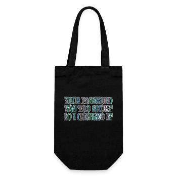 sayings computer hacking funny sayings fun - Gift Bag for Bottles - black - Front