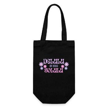 Delulu ist das Solulu - Geschenkbeutel für Flaschen - Schwarz - Vorne