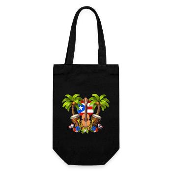 Puerto Rico Landschaft - Geschenkbeutel für Flaschen - Schwarz - Vorne