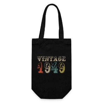 Vintage 1949- 75 th birthday - 75 ans - Sac à bouteille - noir - Devant