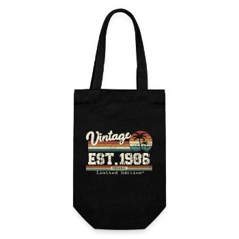 1986 Vintage Vintage Retro Geburtstagsgeschenk - Geschenkbeutel für Flaschen - Schwarz - Vorne