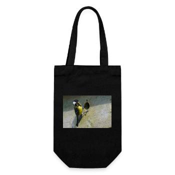 Great Tit Feeding Chicks - Gift Bag for Bottles - black - Front