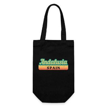 Sevilla Granada Andalusien Spanien Flagge - Geschenkbeutel für Flaschen - Schwarz - Vorne