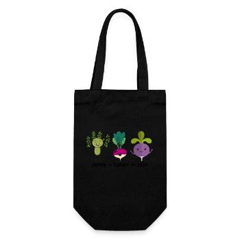 Thym au navet La betterave Motif végétal drôle - Sac à bouteille - noir - Devant