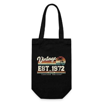 1972 Vintage Millésime anniversaire Retro cadeau - Sac à bouteille - noir - Devant