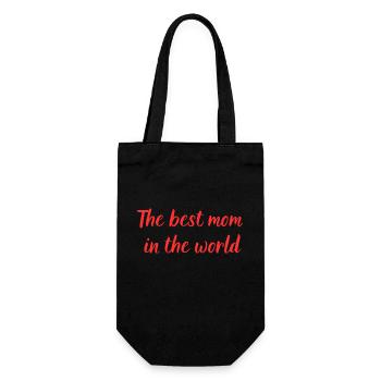 Beste Mutter - Geschenkbeutel für Flaschen - Schwarz - Vorne