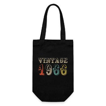 Vintage 1966 - 58th birthday - 58 years old - Gift Bag for Bottles - black - Front