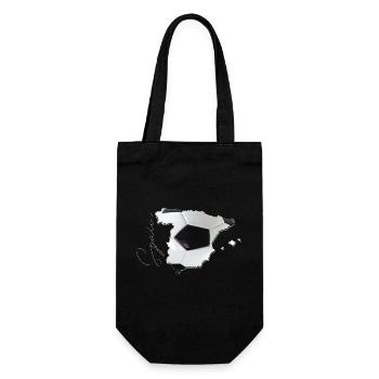 Espagne | Vrai football | Carte FR - Sac à bouteille - noir - Devant