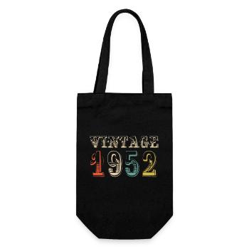 Vintage 1952 - 72nd birthday - 72 years old - Gift Bag for Bottles - black - Front