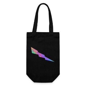 Blitz - Neon - Geschenkbeutel für Flaschen - Schwarz - Vorne