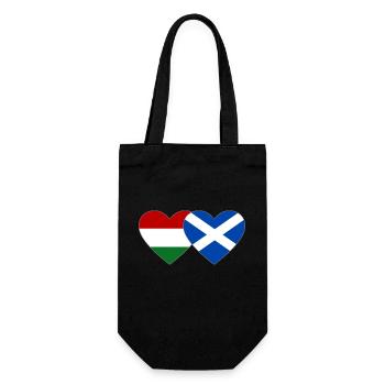 Hungary Scotland Flag Heart - Gift Bag for Bottles - black - Front