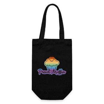 Proud Muffin - Geschenkbeutel für Flaschen - Schwarz - Vorne
