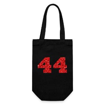 Numéro 44 paillettes rouge - 44e anniversaire - Sac à bouteille - noir - Devant
