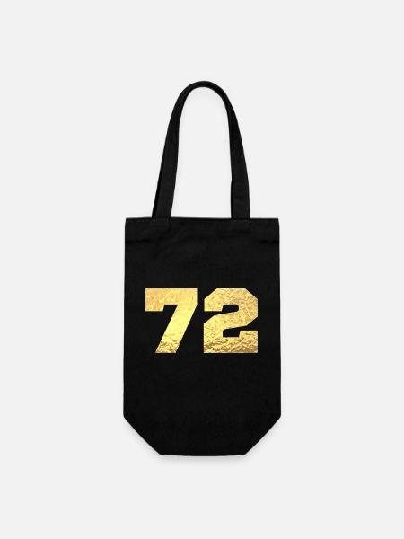 72 paillettes doré - 72 anniversaire - Sac à bouteille - noir