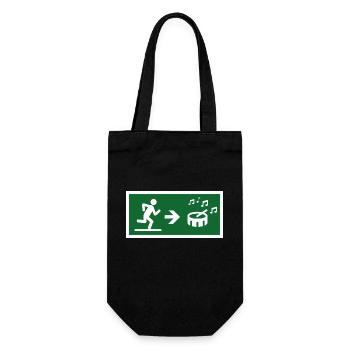 exit to the drum sound - Gift Bag for Bottles - black - Front