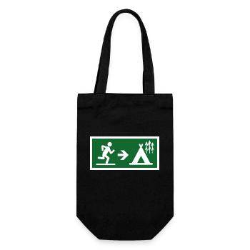 exit to camp - Gift Bag for Bottles - black - Front