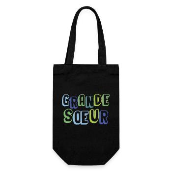 Big sister, birth, pregnancy - Gift Bag for Bottles - black - Front