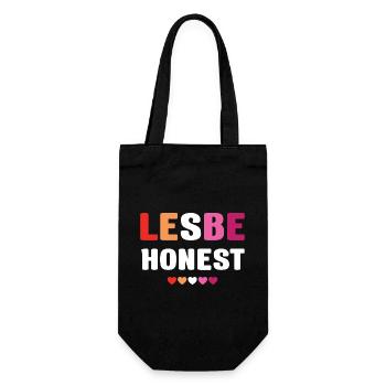 LGBTQ Pride Month - Lesbe Honest - Gift Bag for Bottles - black - Front