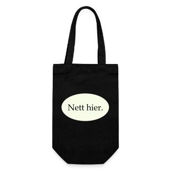 Nice here - Gift Bag for Bottles - black - Front
