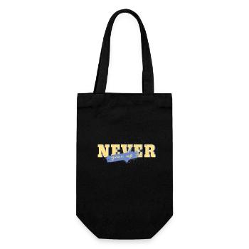 never give up - Sac à bouteille - noir - Devant