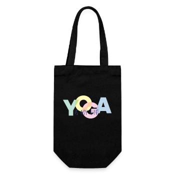YOGA is my life - Geschenkbeutel für Flaschen - Schwarz - Vorne