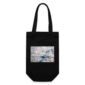 Wolkenformationen und die Alpen in der Nähe der Zugspitze - Geschenkbeutel für Flaschen - Schwarz - Vorne