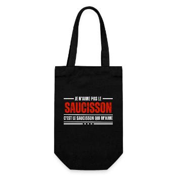 Je N'Aime Pas Le Saucisson C'est - Sac à bouteille - noir - Devant