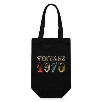 Vintage 1970- 54 th birthday - 54 ans - Sac à bouteille - noir - Devant