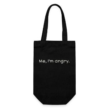 Angry - Geschenkbeutel für Flaschen - Schwarz - Vorne