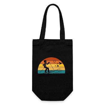Motivational climbing. Today will be a good day. - Gift Bag for Bottles - black - Front