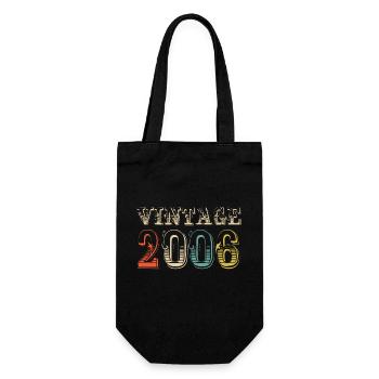 Vintage 2006- 18 th birthday - 18 ans - Sac à bouteille - noir - Devant