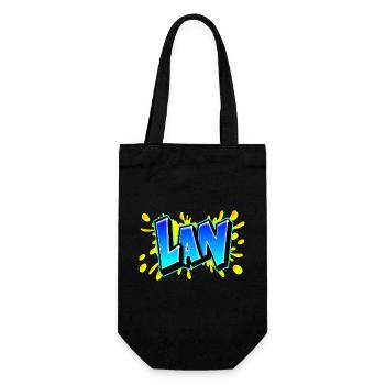 Graffiti "LAN" Printable on any medium! - Gift Bag for Bottles - black - Front