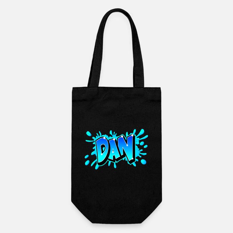 Graffiti "DAN" printed on any medium! - Gift Bag for Bottles - black