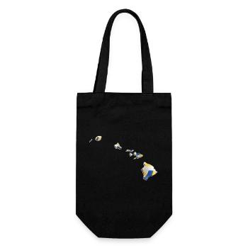 Real Volleyball in the Hawaii State Map - Gift Bag for Bottles - black - Front