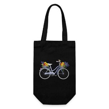 Vélo à la lavande - Sac à bouteille - noir - Devant