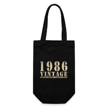 Original 1986 Vintage Vintage Retro Geburtstag - Geschenkbeutel für Flaschen - Schwarz - Vorne